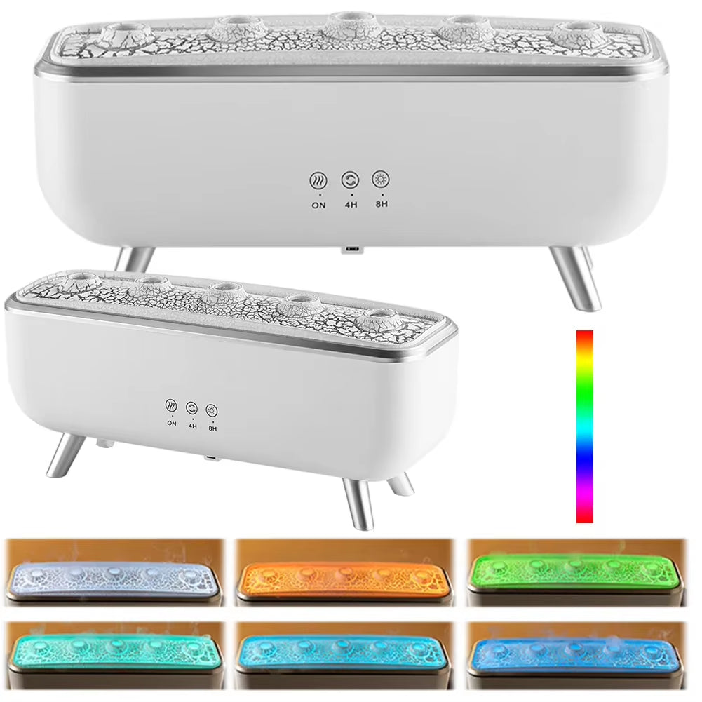 Transform Your Space with the 300Ml Dynamic Dancing Jellyfish Air Humidifier - 5 Nozzles, Colorful Lighting & Aromatherapy Diffuser for Home and Office