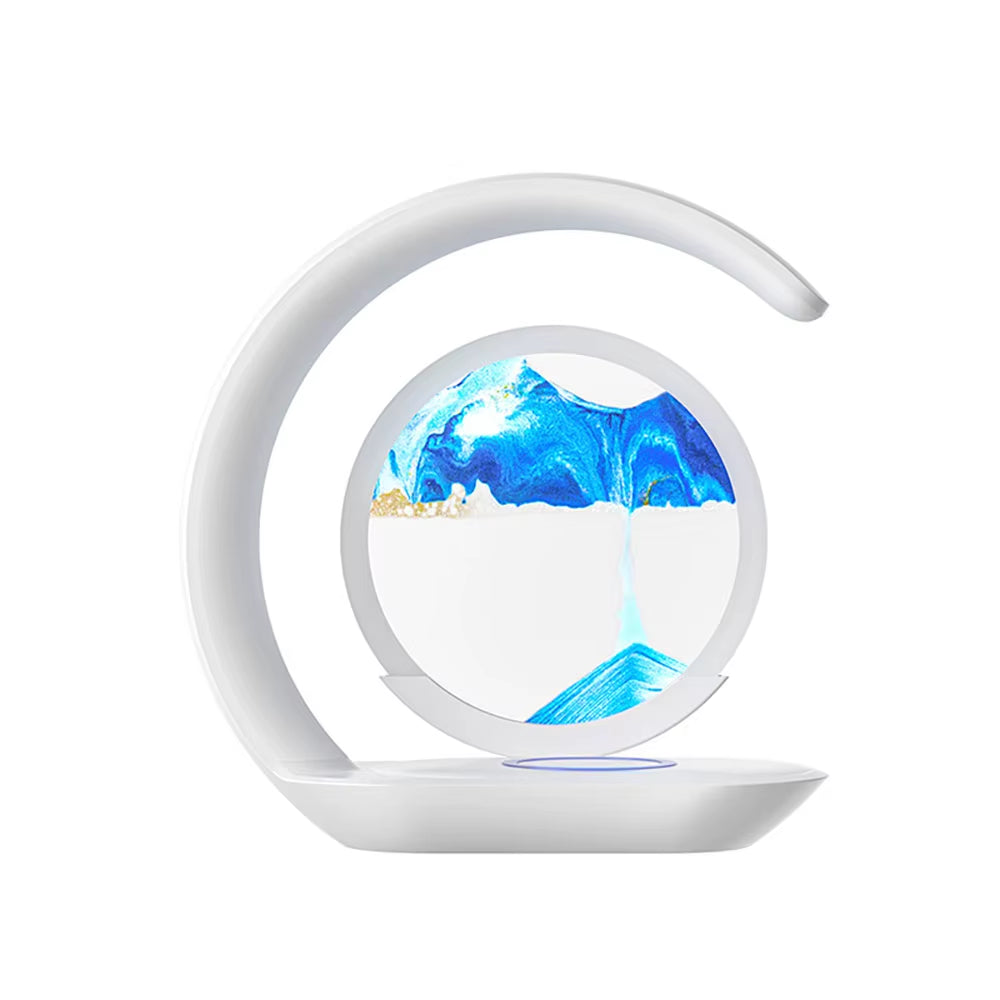 Elevate Your Space with the 15W Fast Wireless Charger & Quicksand Night Lamp - Perfect for iPhone 16 Pro Max!