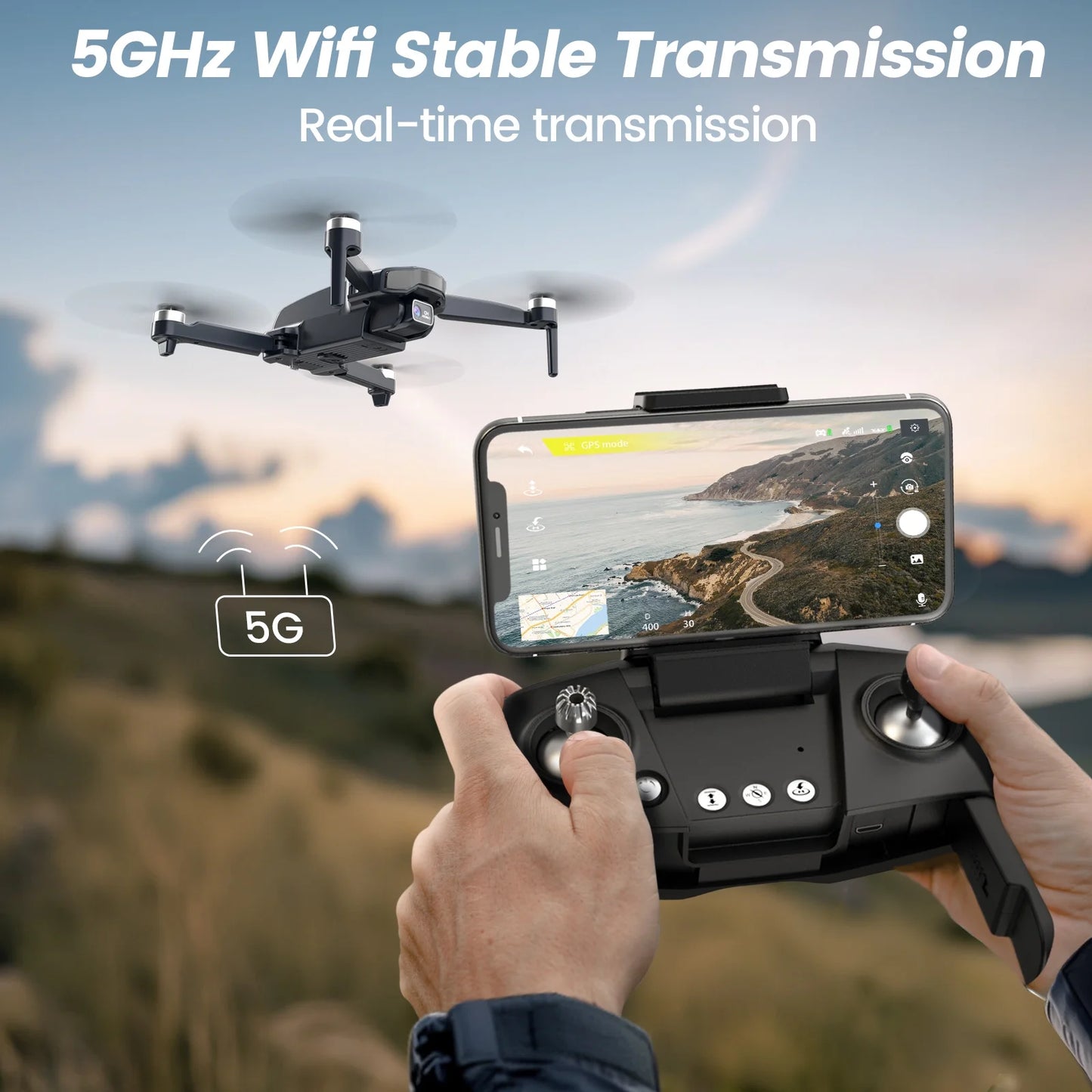 Experience Stunning Aerial Views with the WF31 4K GPS Foldable Drone - 50 Minutes of Flight Time for Captivating Adventures