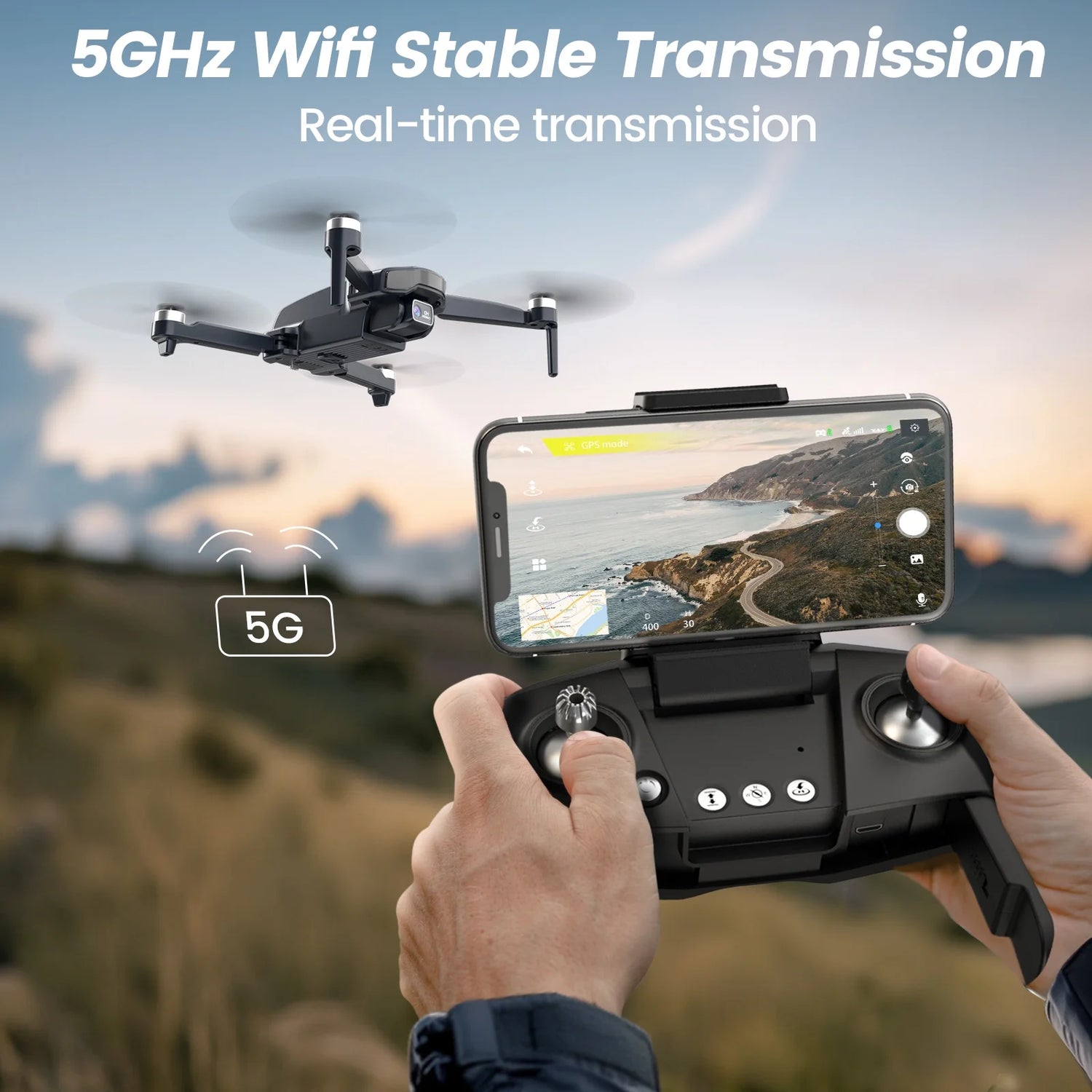 Experience Stunning Aerial Views with the WF31 4K GPS Foldable Drone - 50 Minutes of Flight Time for Captivating Adventures