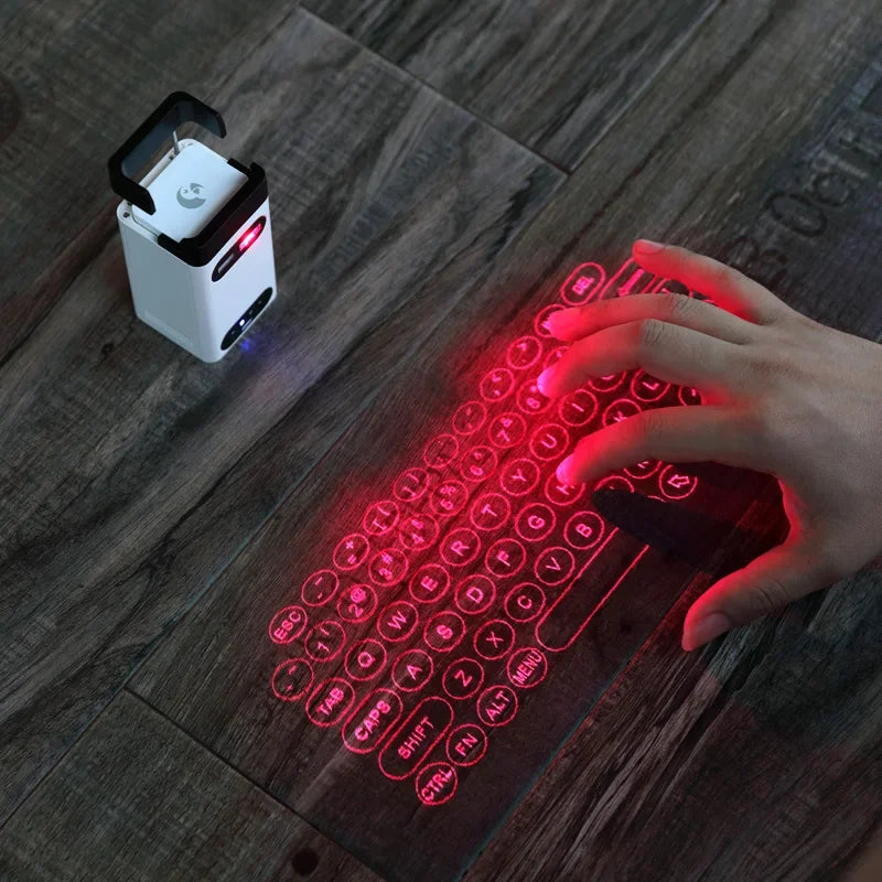 Experience the Future of Typing with Our Bluetooth Virtual Laser Keyboard & Mouse Projector - Ideal for Laptops, iPhones, and iPads!
