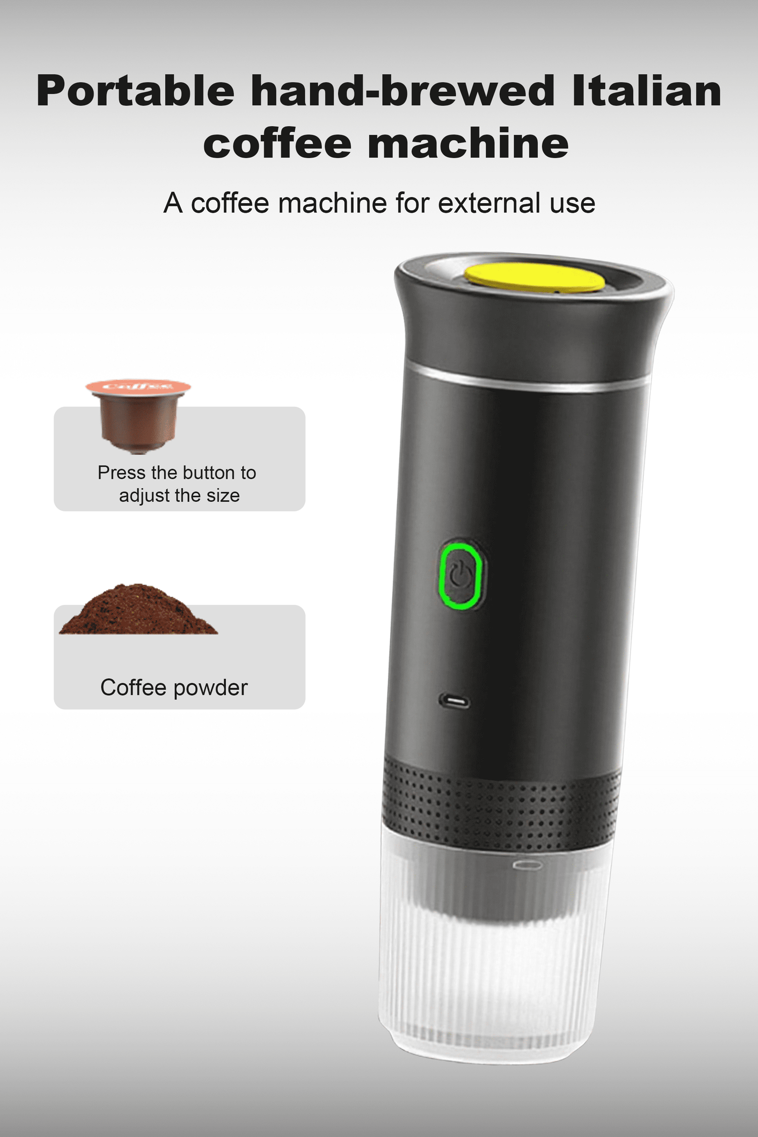 Experience Barista-Quality Espresso Anywhere with the Ultimate 3-In-1 Travel Espresso Maker - Self-Heating, USB-C Powered, 20 Bar Pressure, Perfect for Your Adventures!