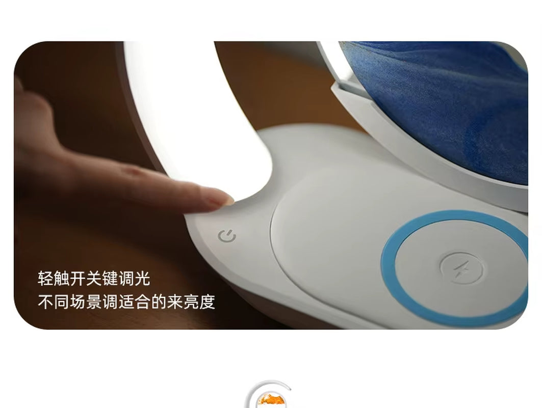 Elevate Your Space with the 15W Fast Wireless Charger & Quicksand Night Lamp - Perfect for iPhone 16 Pro Max!