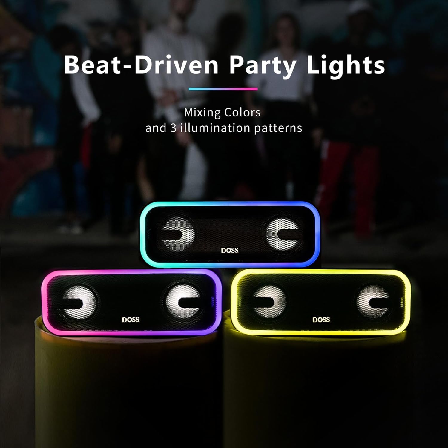 SoundBox Pro+ Bluetooth Speaker - Experience 24W Immersive Stereo Sound with Booming Bass, Waterproof Design, and 15 Hours of Playtime - Perfect for Outdoor Parties and Adventures!