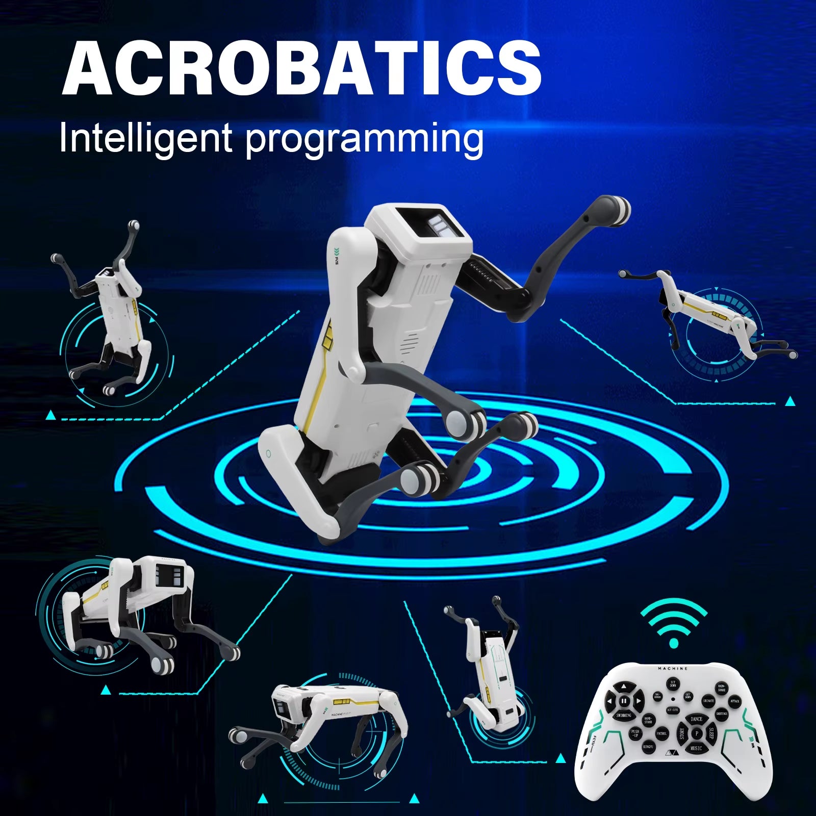 Unleash Creativity with the Intelligent AI RC Robot Dog - Voice Dialogue, APP Control, Singing & Dancing Fun for Kids!