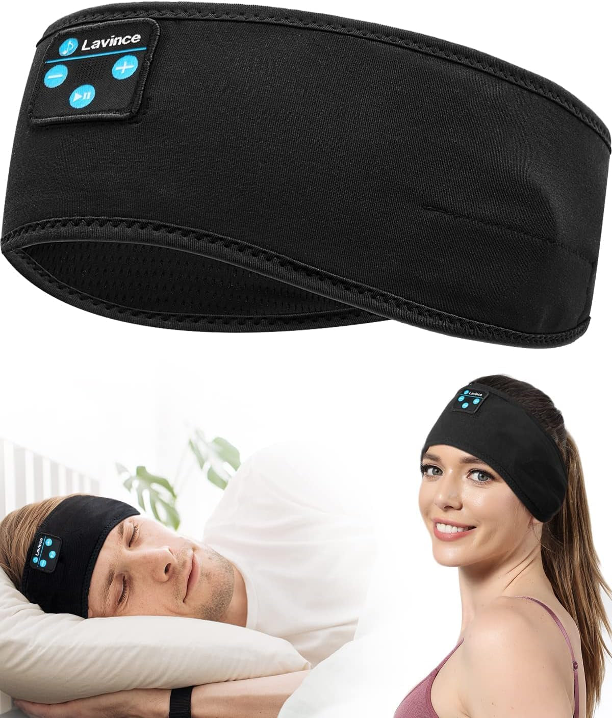 Experience Ultimate Comfort with Lavince Bluetooth Sleep Headphones - Perfect for Side Sleepers and Music Lovers!