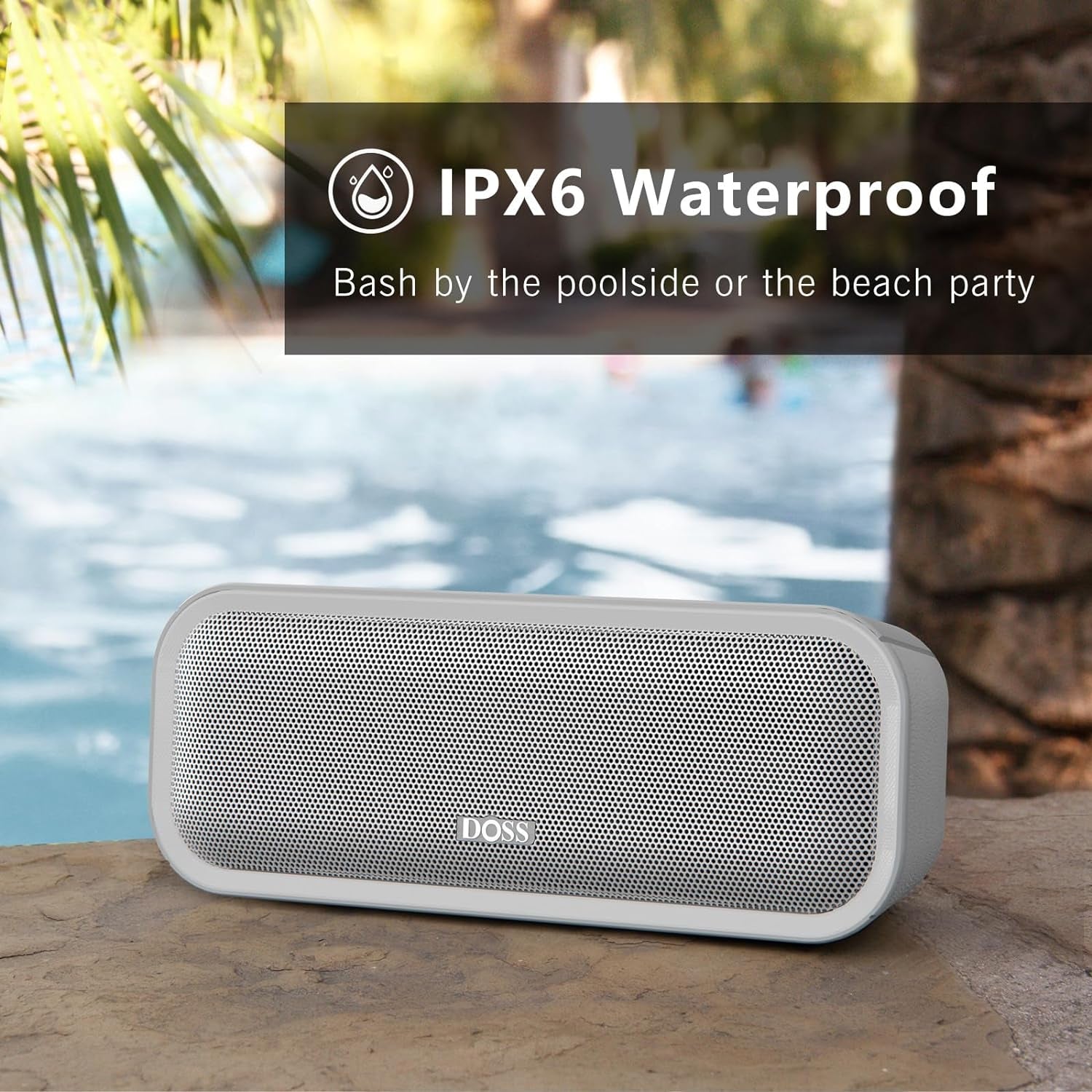 SoundBox Pro+ Bluetooth Speaker - Experience 24W Immersive Stereo Sound with Booming Bass, Waterproof Design, and 15 Hours of Playtime - Perfect for Outdoor Parties and Adventures!