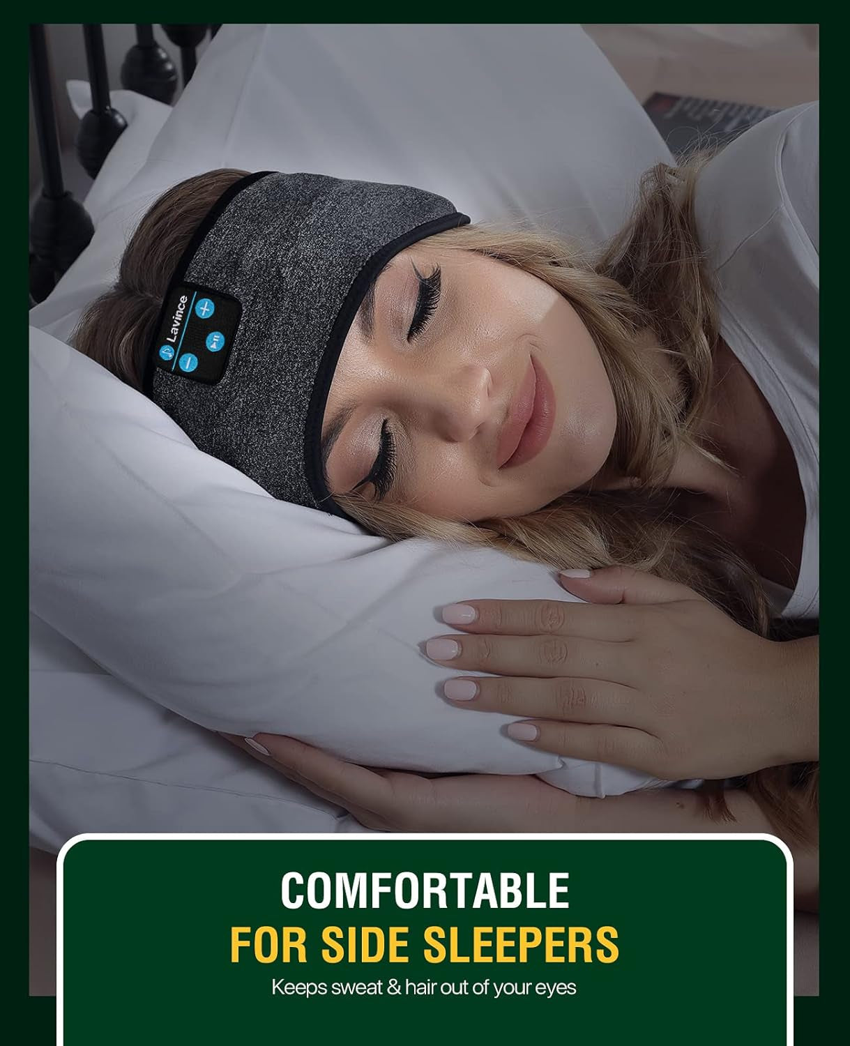 Experience Ultimate Comfort with Lavince Bluetooth Sleep Headphones - Perfect for Side Sleepers and Music Lovers!