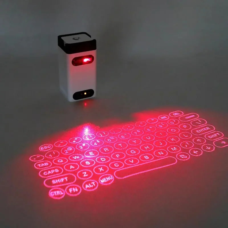 Experience the Future of Typing with Our Bluetooth Virtual Laser Keyboard & Mouse Projector - Ideal for Laptops, iPhones, and iPads!