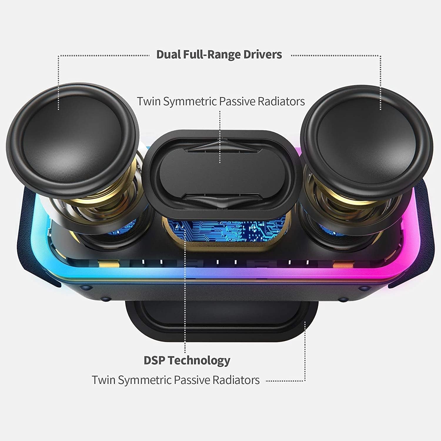 SoundBox Pro+ Bluetooth Speaker - Experience 24W Immersive Stereo Sound with Booming Bass, Waterproof Design, and 15 Hours of Playtime - Perfect for Outdoor Parties and Adventures!