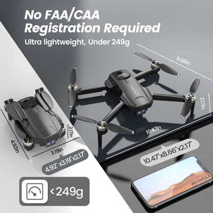 Experience Stunning Aerial Views with the WF31 4K GPS Foldable Drone - 50 Minutes of Flight Time for Captivating Adventures
