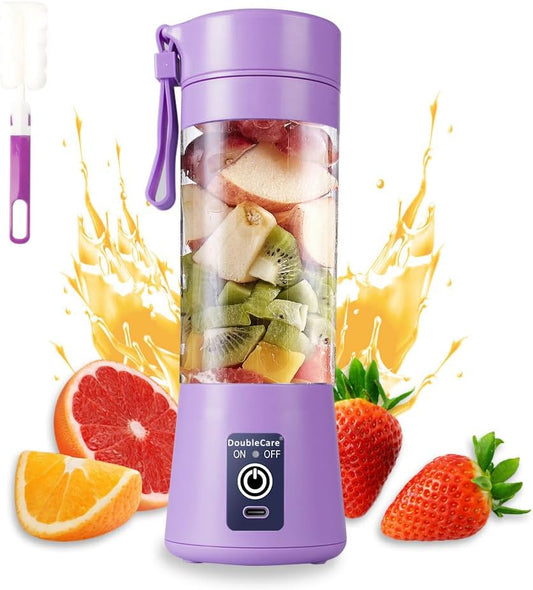 Elevate Your Blending Experience with the Portable Electric USB Juicer Blender - Light Purple, 380ml Capacity, Perfect for Smoothies and Juices!