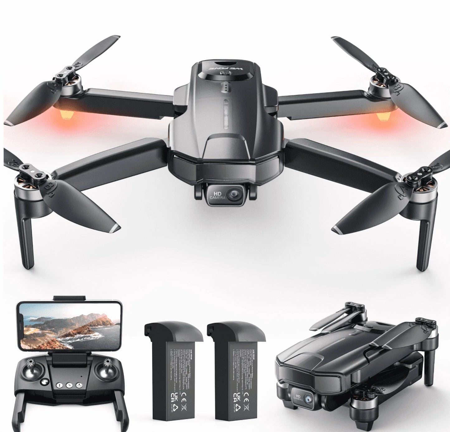 Experience Stunning Aerial Views with the WF31 4K GPS Foldable Drone - 50 Minutes of Flight Time for Captivating Adventures