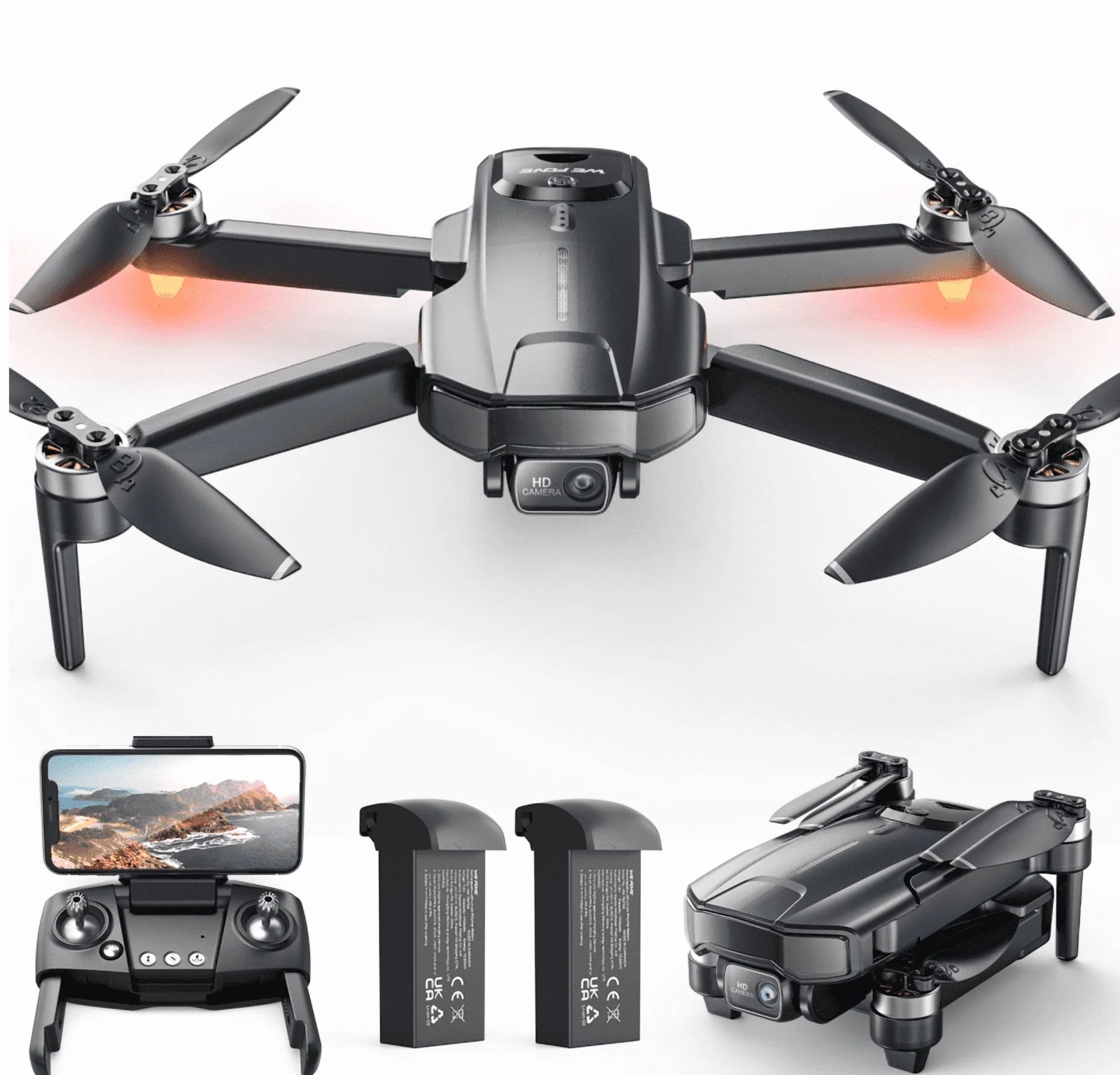 Experience Stunning Aerial Views with the WF31 4K GPS Foldable Drone - 50 Minutes of Flight Time for Captivating Adventures