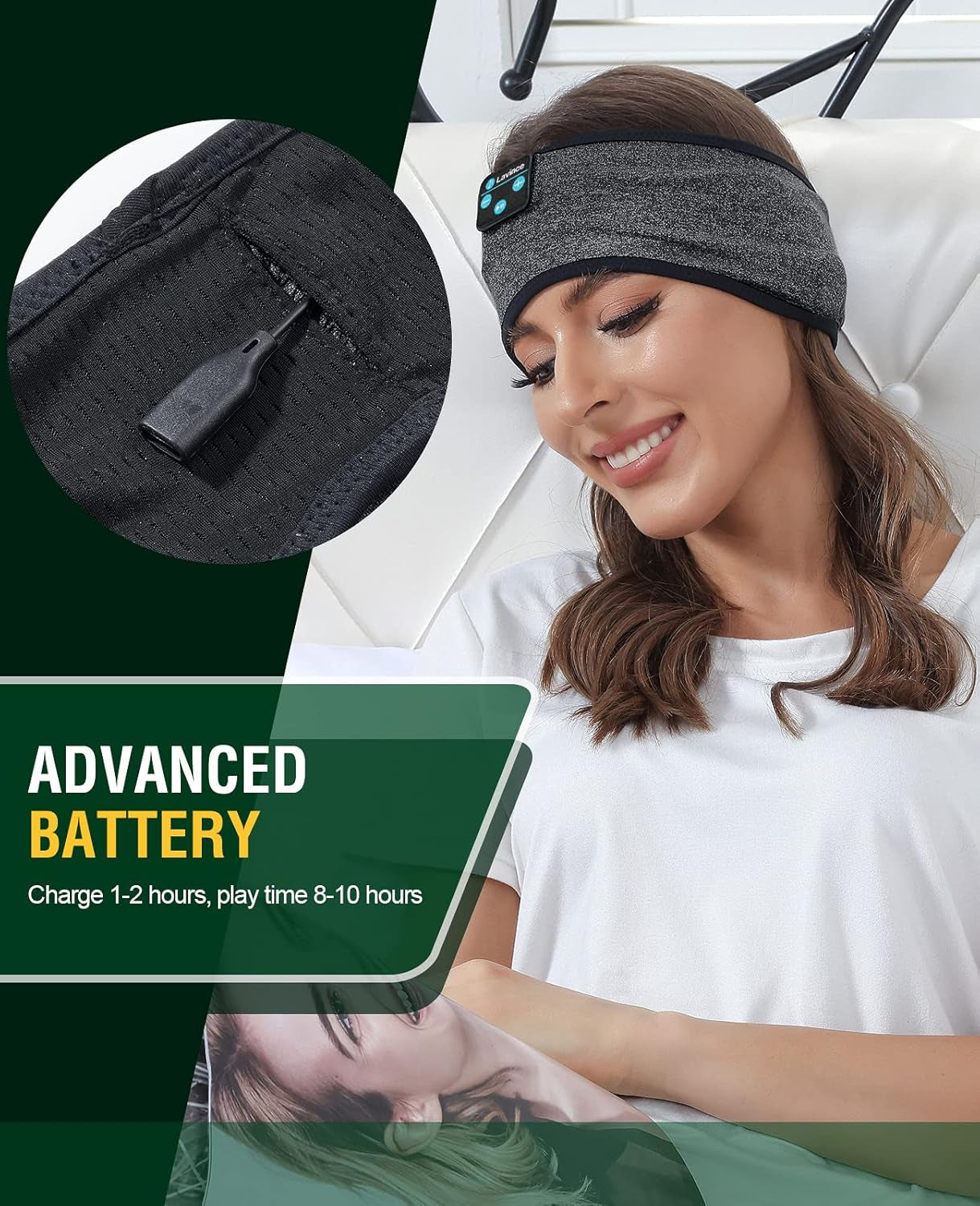 Experience Ultimate Comfort with Lavince Bluetooth Sleep Headphones - Perfect for Side Sleepers and Music Lovers!