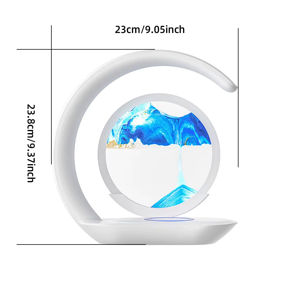 Elevate Your Space with the 15W Fast Wireless Charger & Quicksand Night Lamp - Perfect for iPhone 16 Pro Max!