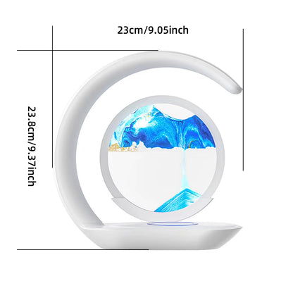 Elevate Your Space with the 15W Fast Wireless Charger & Quicksand Night Lamp - Perfect for iPhone 16 Pro Max!